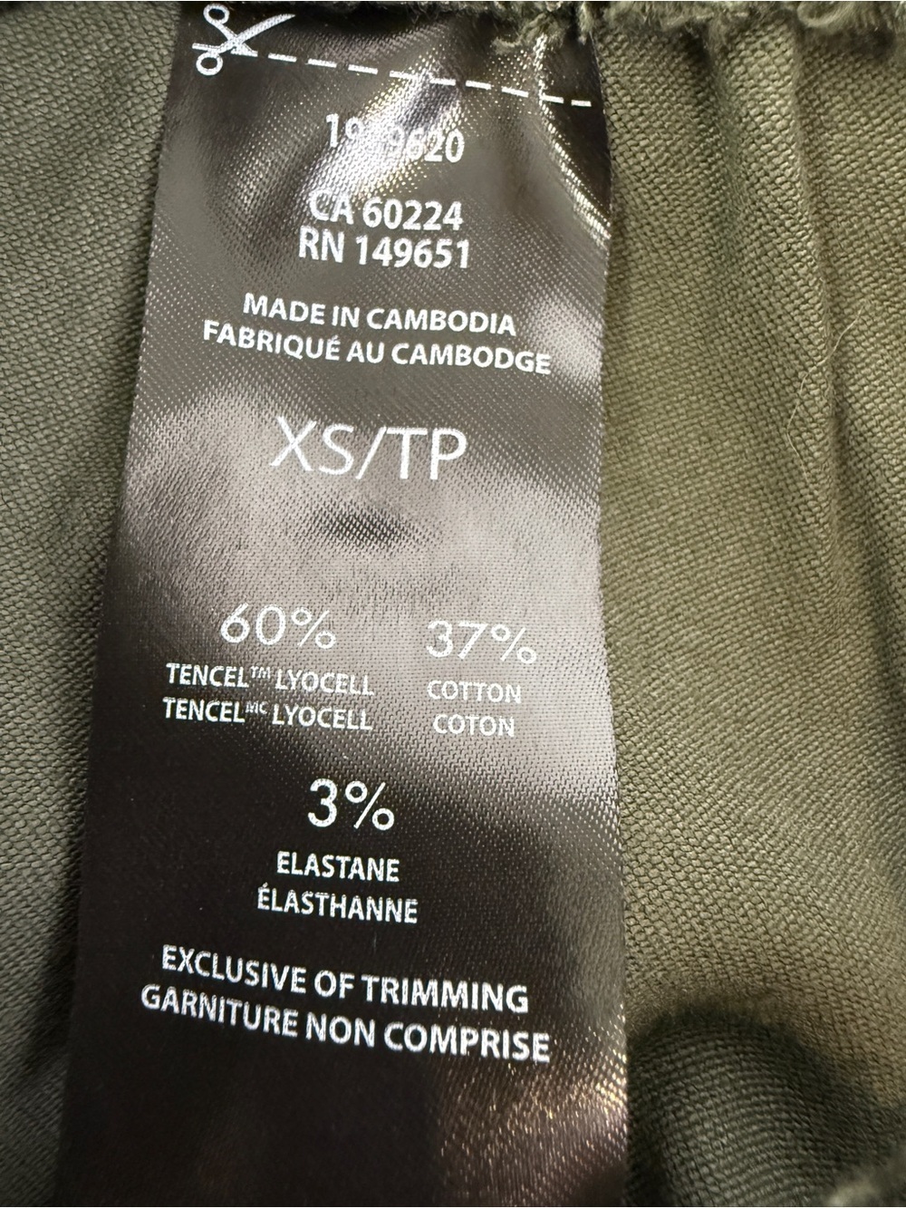 Buffalo David Bitton Women's Tencel Pull-On Cargo Pants Sage Green XS NWT - Picture 15 of 16